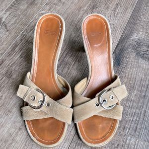 COACH Brown/Tan/Beige Heels.